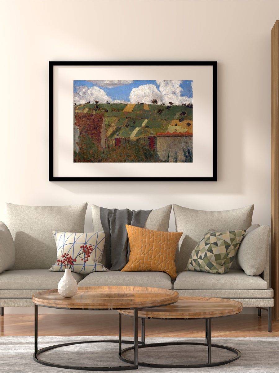 Landscape of Ile de France Tablo Sanatsal Ünlü Ressam Poster Çerçevesiz Yüksek Kalite Poster