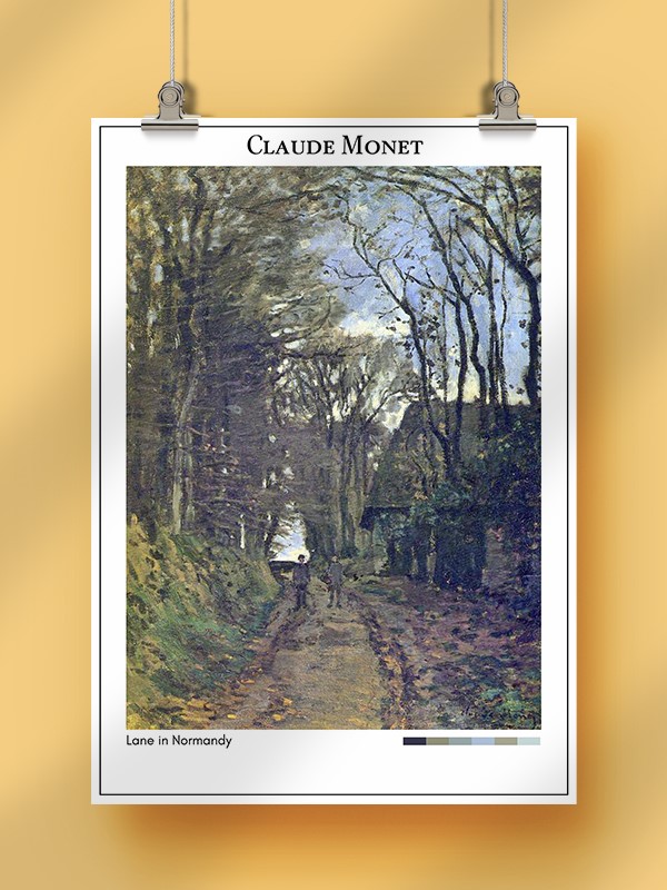 Claude Monet Lane in Normandy Poster