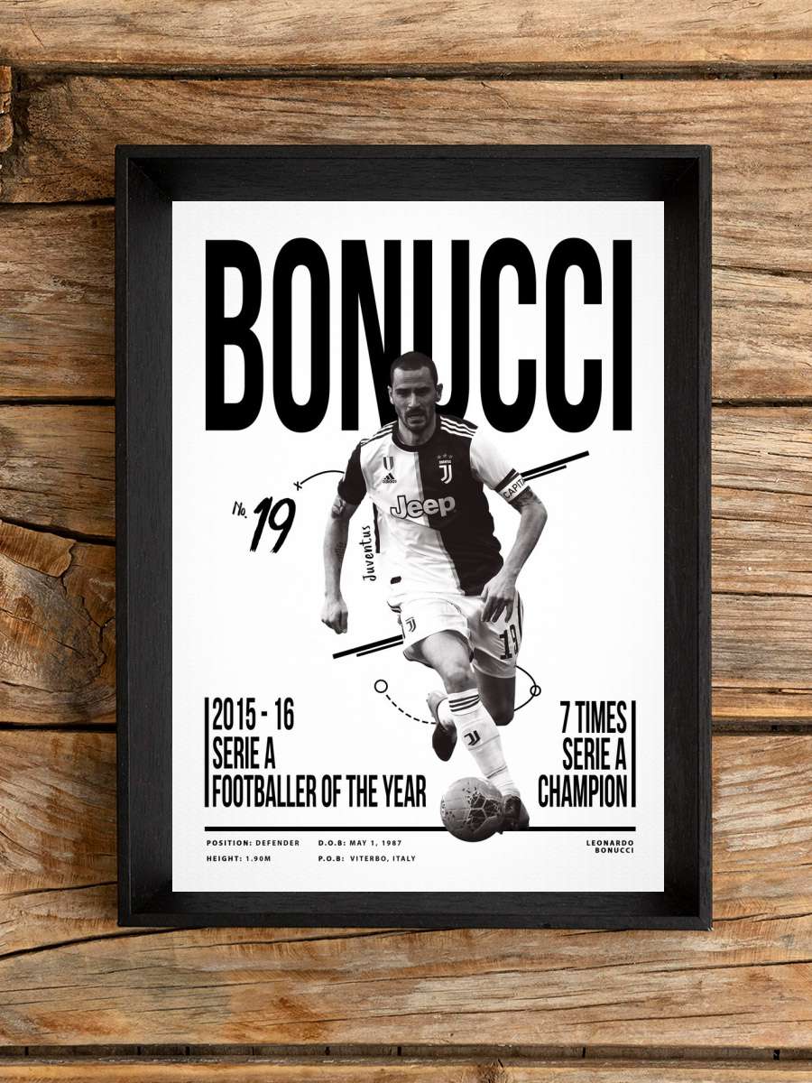 Leonardo Bonucci 19 Futbol Poster Çerçevesiz Yüksek Kalite Futbolcu Duvar Poster