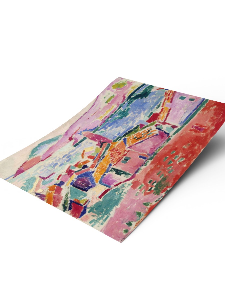 Les toits de Collioure Tablo Sanatsal Ünlü Ressam Poster Çerçevesiz Yüksek Kalite Poster