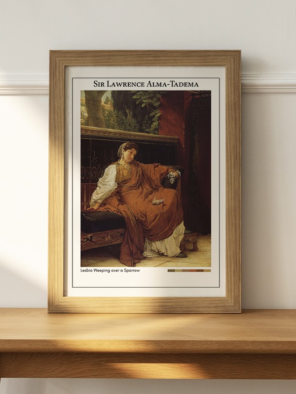 Sir Lawrence Alma-Tadema Lesbia Weeping over a Sparrow Poster - En İyi Fiyatlarla