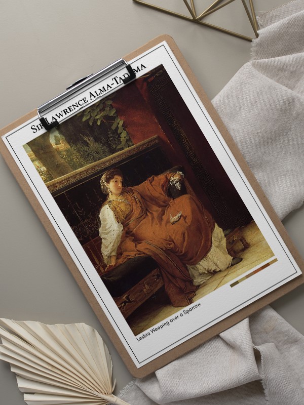 Sir Lawrence Alma-Tadema Lesbia Weeping over a Sparrow Poster