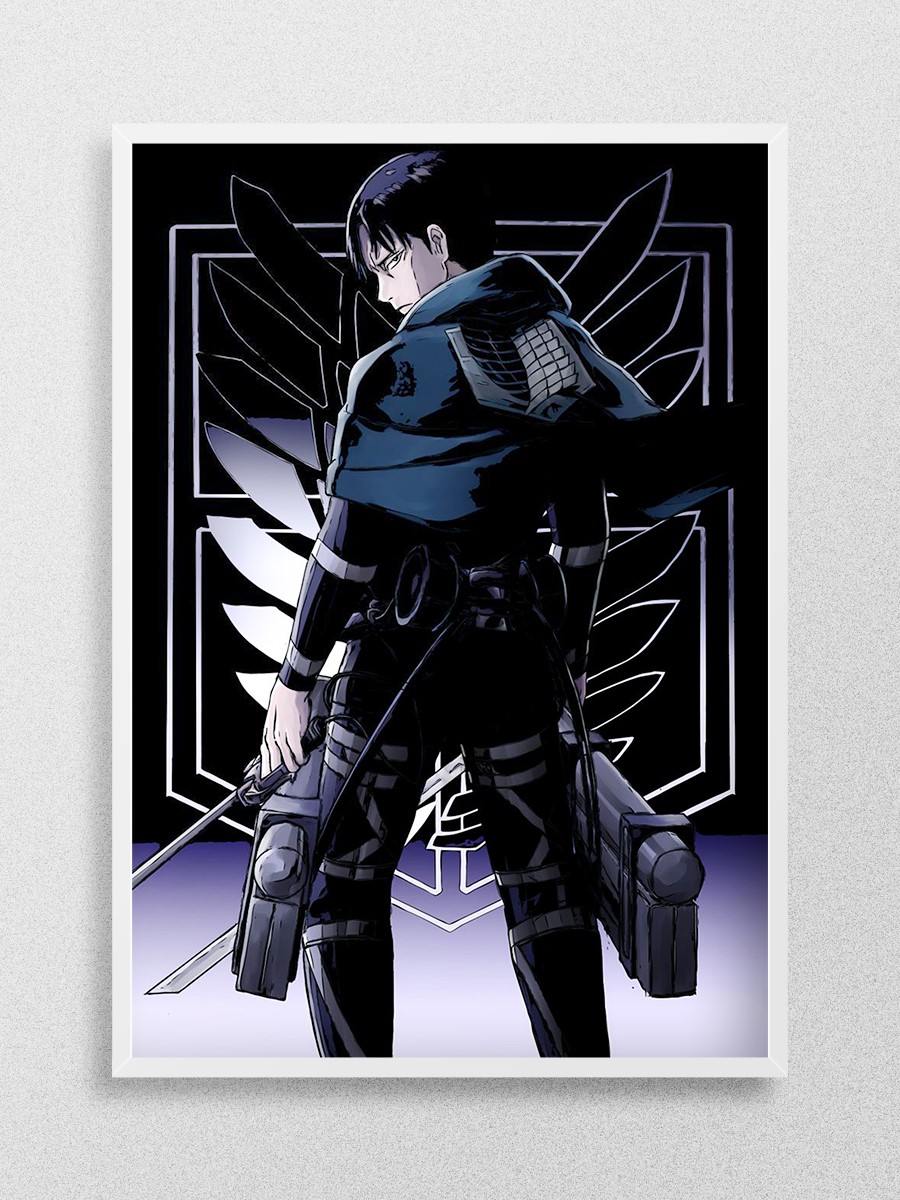 levi ackerman attack titan Anime Poster Çerçevesiz Yüksek Kalite Anime Duvar Poster