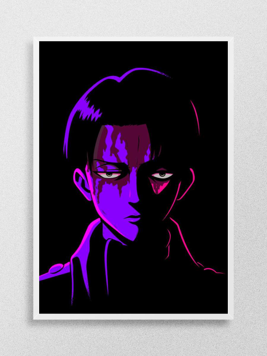 Levi Ackerman Anime Poster Çerçevesiz Yüksek Kalite Anime Duvar Poster