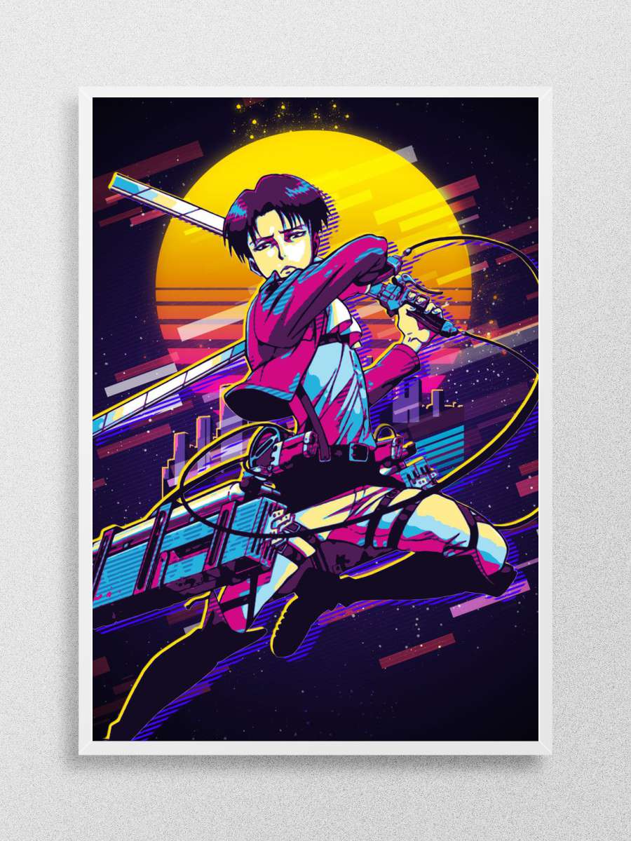 levi attack on titan Anime Poster Çerçevesiz Yüksek Kalite Anime Duvar Poster