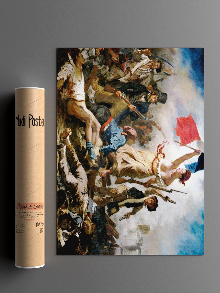 Liberty Leading the People Tablo Sanatsal Ünlü Ressam Poster Çerçevesiz Yüksek Kalite Poster