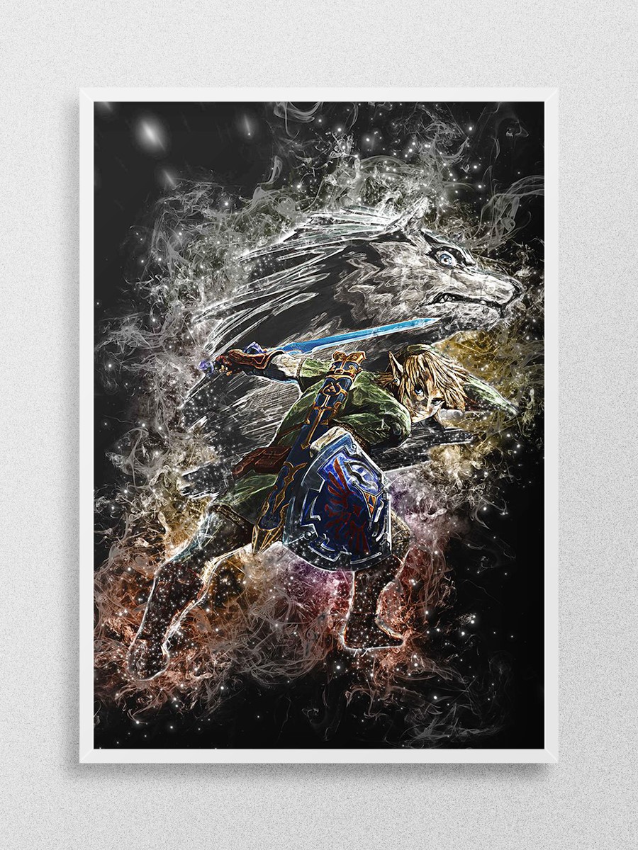 Link Wolf Dimension Anime Poster Çerçevesiz Yüksek Kalite Anime Duvar Poster