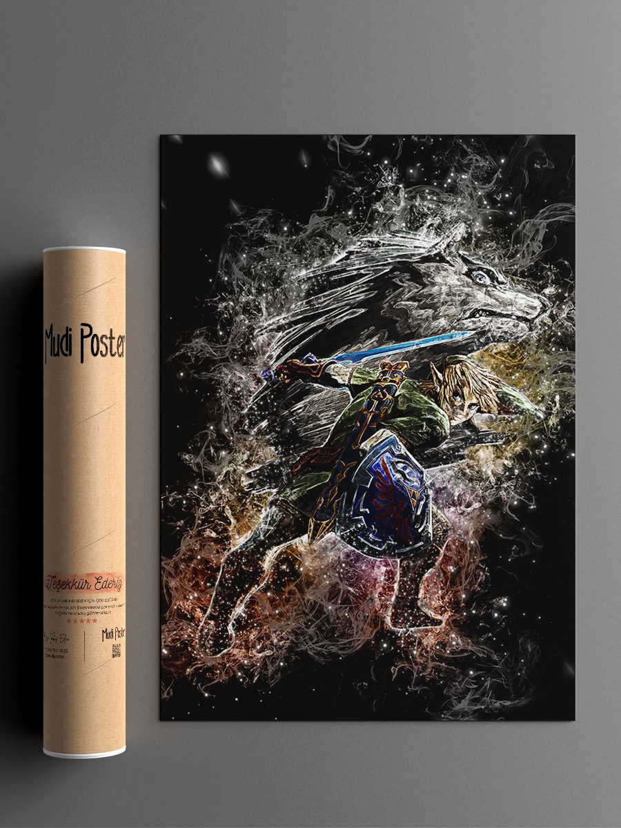 Link Wolf Dimension Anime Poster Çerçevesiz Yüksek Kalite Anime Duvar Poster