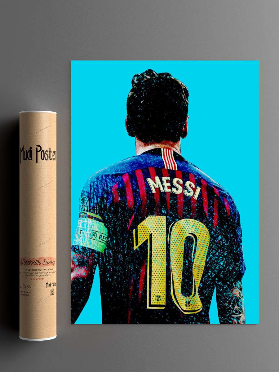 Lionel Messi Futbol Poster Çerçevesiz Yüksek Kalite Futbolcu Duvar Poster