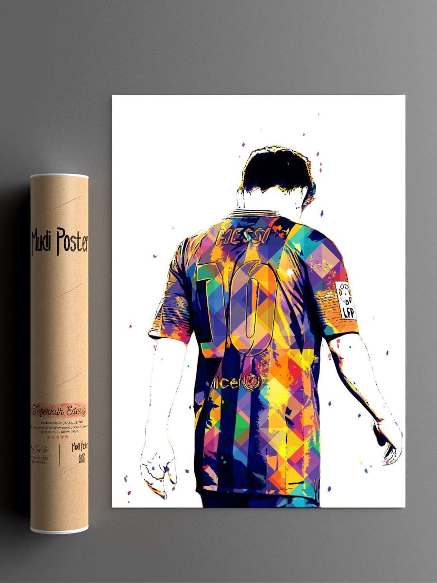 Lionel Messi Legend Futbol Poster Çerçevesiz Yüksek Kalite Futbolcu Duvar Poster