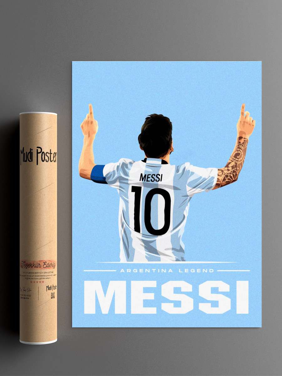 Lionel Messi Poster Futbol Poster Çerçevesiz Yüksek Kalite Futbolcu Duvar Poster