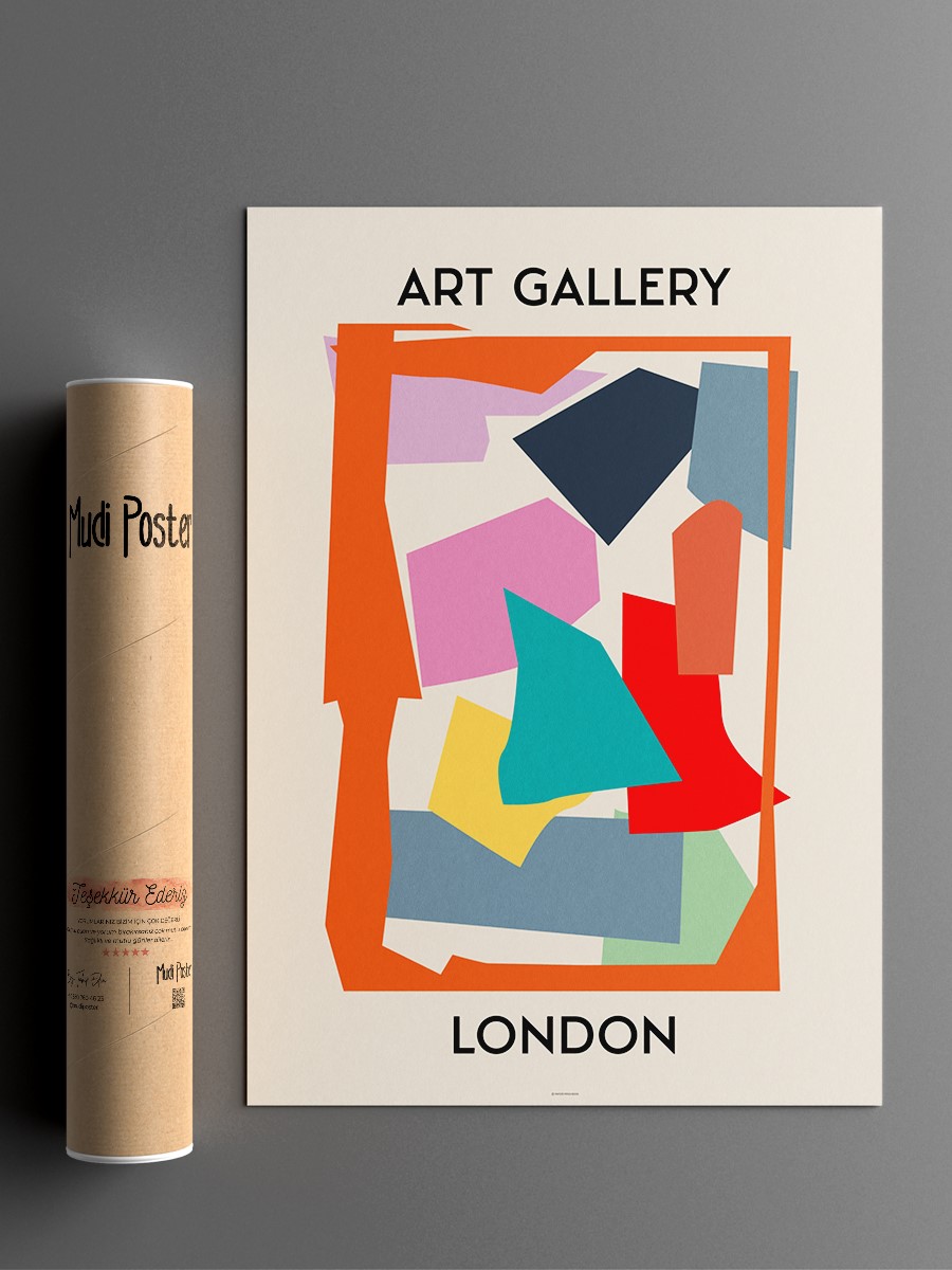 London Soyut Modern Poster Çerçevesiz Duvar Tablosu Sanatsal Poster