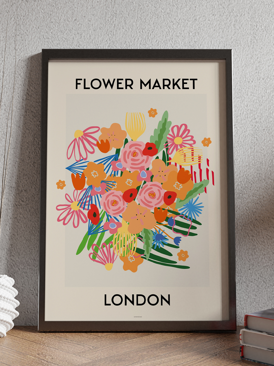 London Soyut Temalı Modern Poster Çerçevesiz Duvar Tablosu Sanatsal Poster