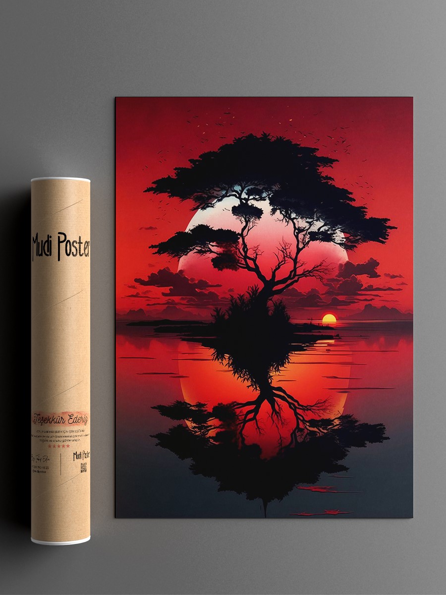 Lone Tree Anime Anime Poster Çerçevesiz Yüksek Kalite Anime Duvar Poster