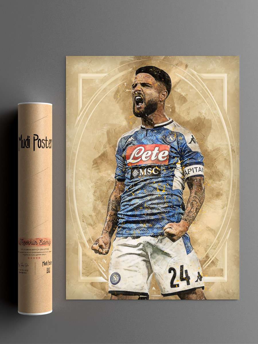 Lorenzo Insigne Futbol Poster Çerçevesiz Yüksek Kalite Futbolcu Duvar Poster