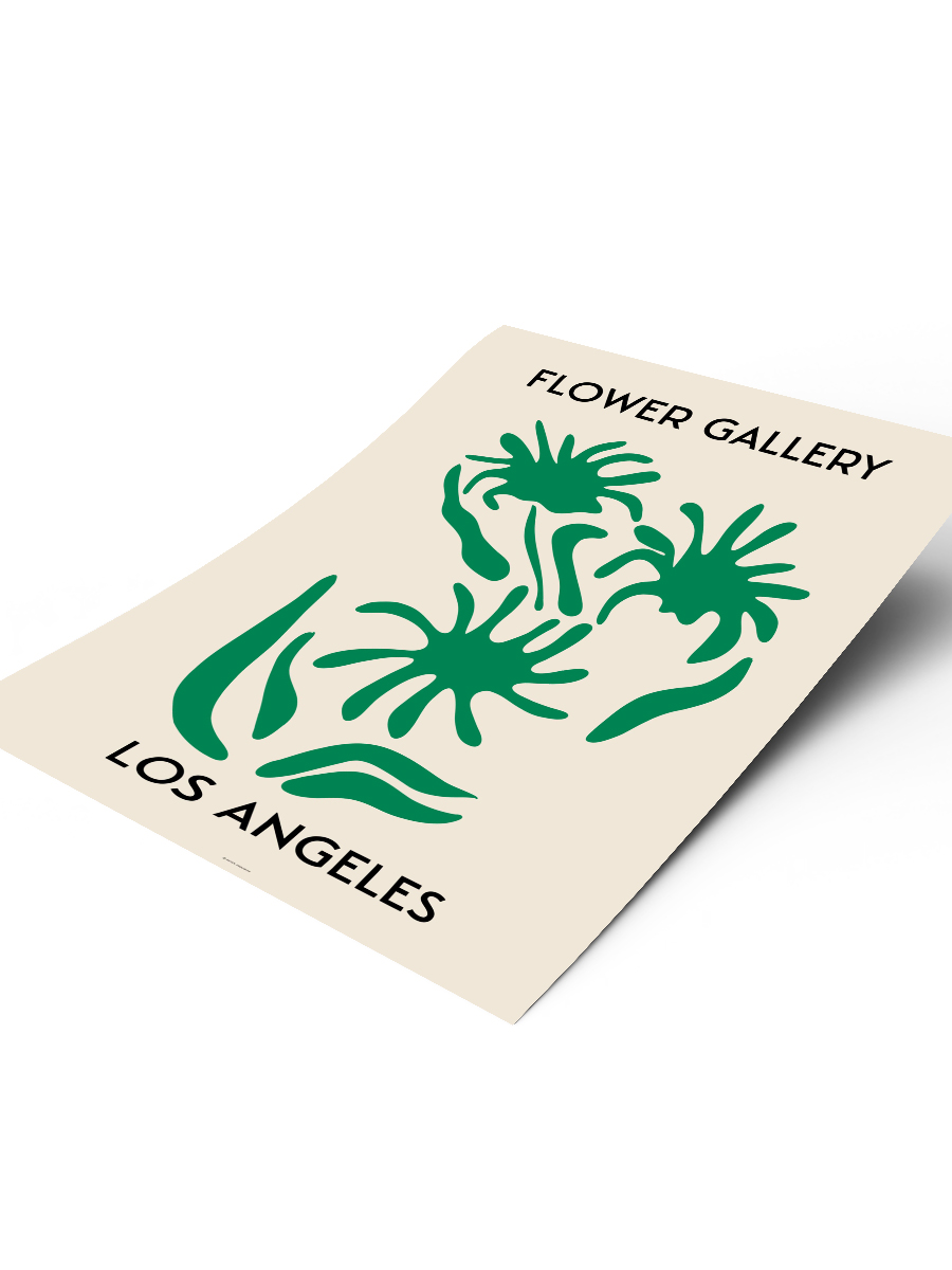 Los Angeles Soyut Çiçek Modern Poster Çerçevesiz Duvar Tablosu Sanatsal Poster
