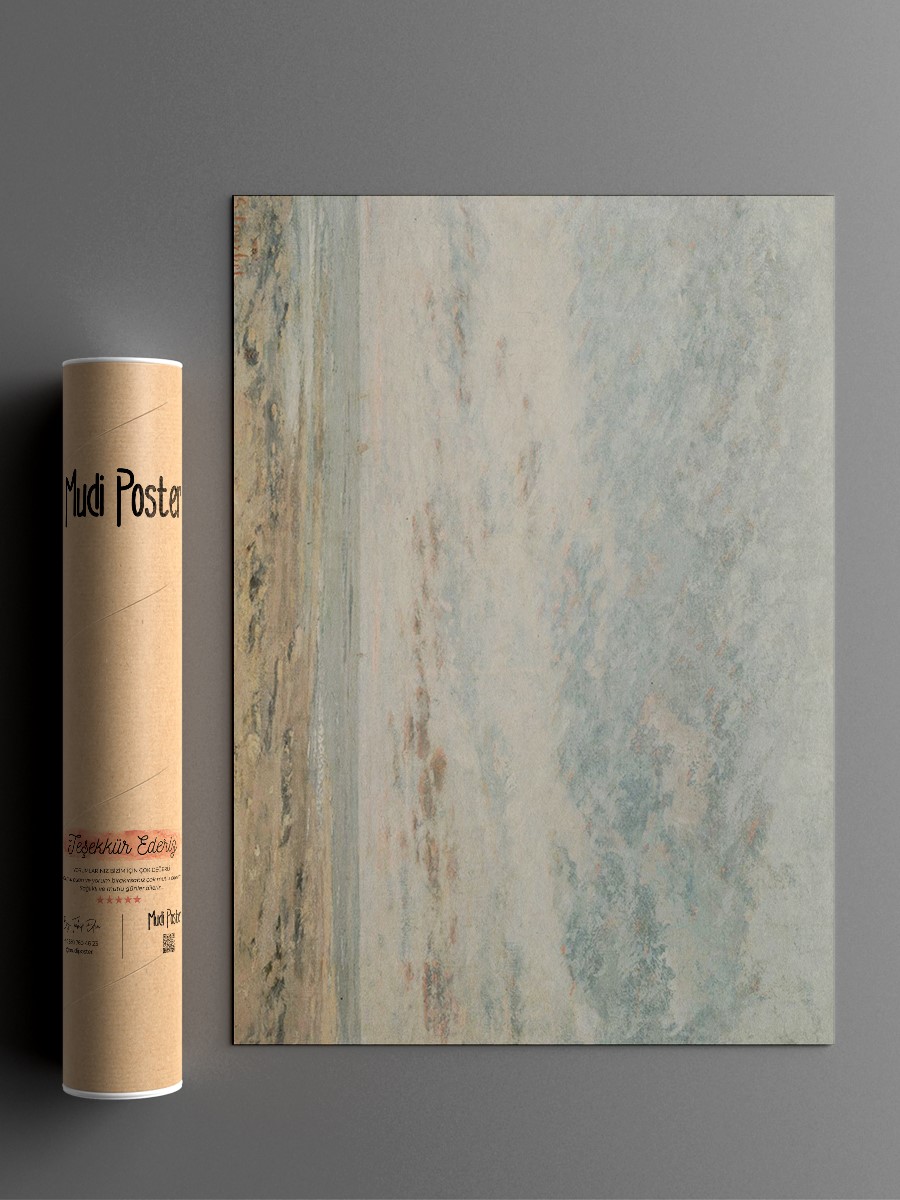 Low Tide at Trouville Tablo Sanatsal Ünlü Ressam Poster Çerçevesiz Yüksek Kalite Poster