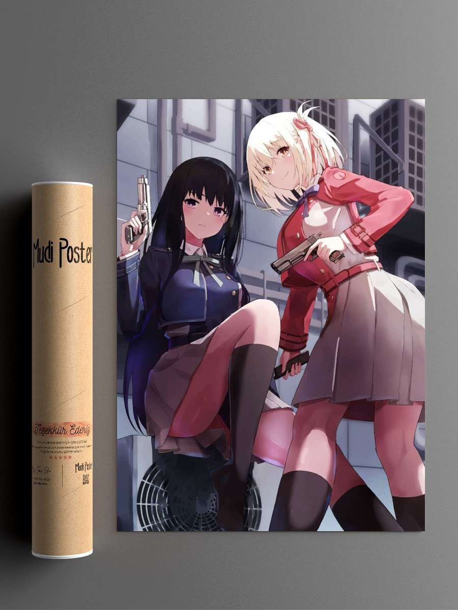 lycoris recoil Anime Poster Çerçevesiz Yüksek Kalite Anime Duvar Poster