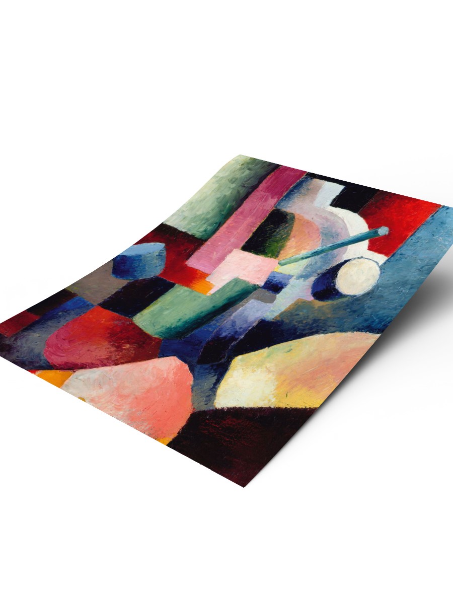 Macke Composition of Forms Tablo Sanatsal Ünlü Ressam Poster Çerçevesiz Yüksek Kalite Poster