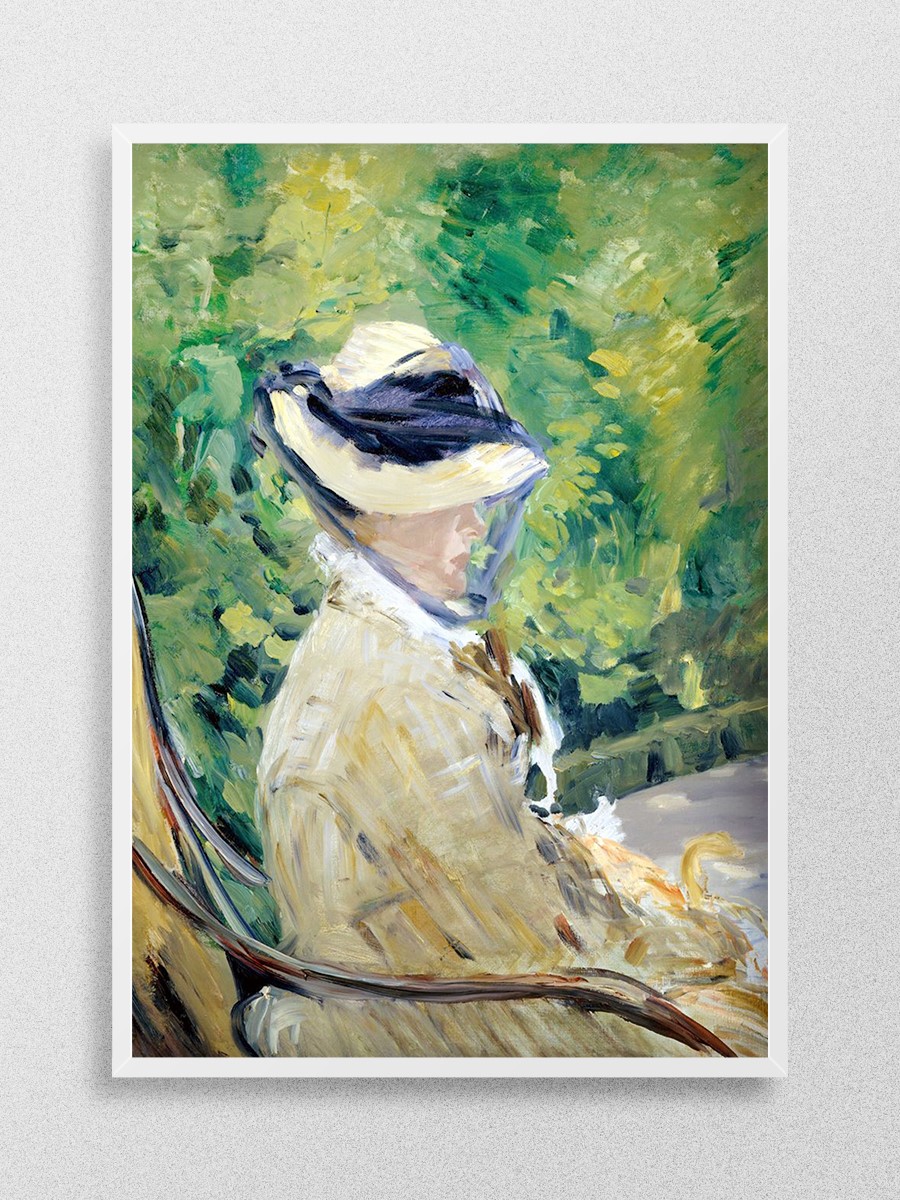 Madame Manet at Bellevue Tablo Sanatsal Ünlü Ressam Poster Çerçevesiz Yüksek Kalite Poster - En İyi Fiyatlarla