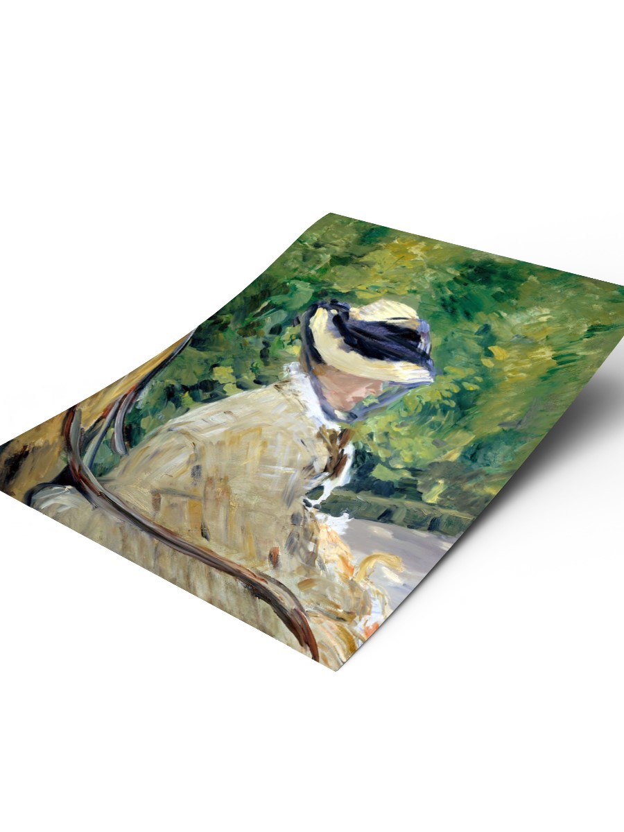 Madame Manet at Bellevue Tablo Sanatsal Ünlü Ressam Poster Çerçevesiz Yüksek Kalite Poster