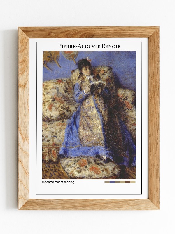 Pierre-Auguste Renoir Madame monet reading Poster