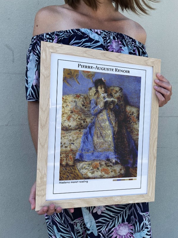 Pierre-Auguste Renoir Madame monet reading Poster