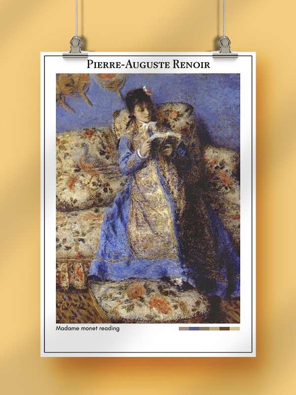 Pierre-Auguste Renoir Madame monet reading Poster