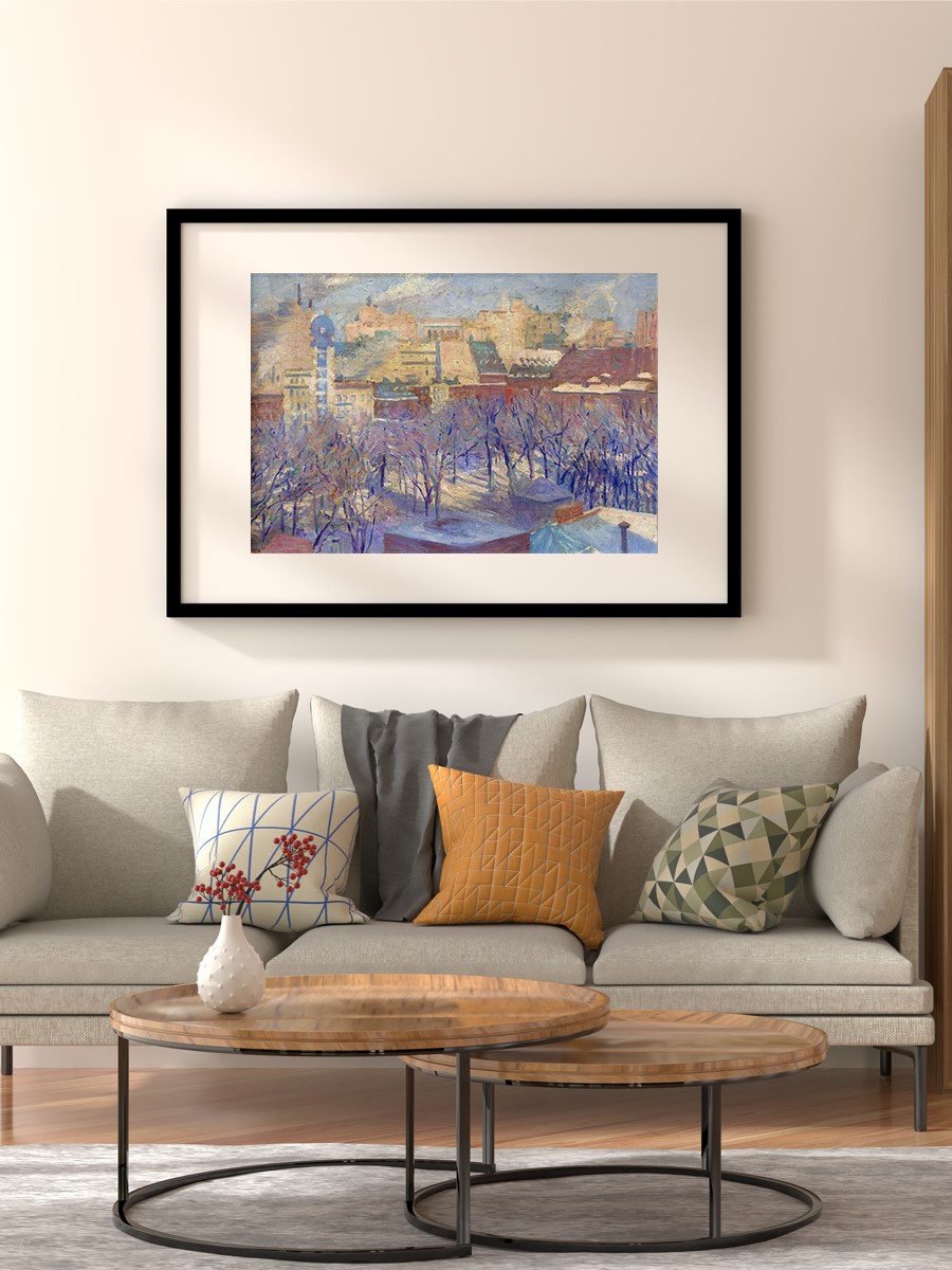 Madison Square Snow Tablo Sanatsal Ünlü Ressam Poster Çerçevesiz Yüksek Kalite Poster