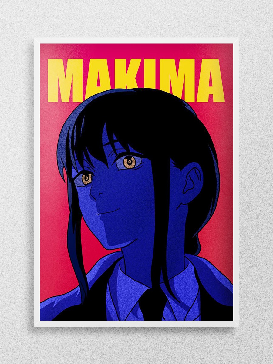 Makima chainsaw man Poster, Çerçevesiz Tv Film Poster