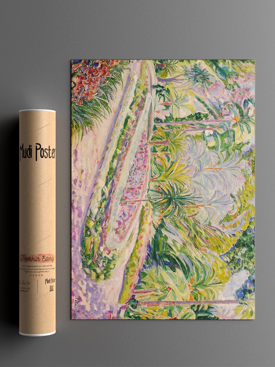 Malaga Garden  Tablo Sanatsal Ünlü Ressam Poster Çerçevesiz Yüksek Kalite Poster