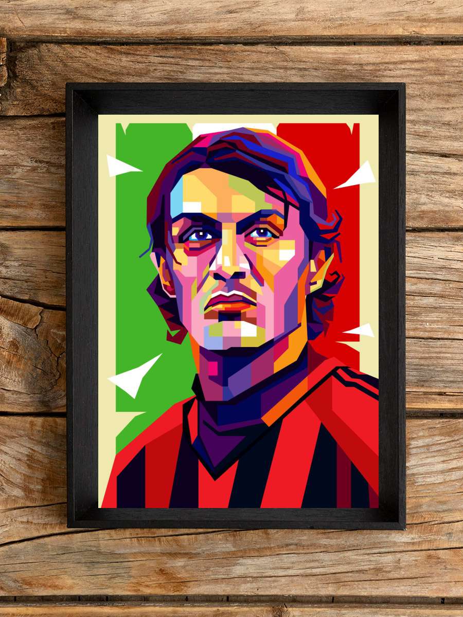 Maldini Futbol Poster Çerçevesiz Yüksek Kalite Futbolcu Duvar Poster