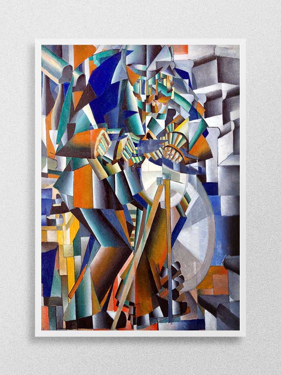 Malevich The Knife Grinder Tablo Sanatsal Ünlü Ressam Poster Çerçevesiz Yüksek Kalite Poster