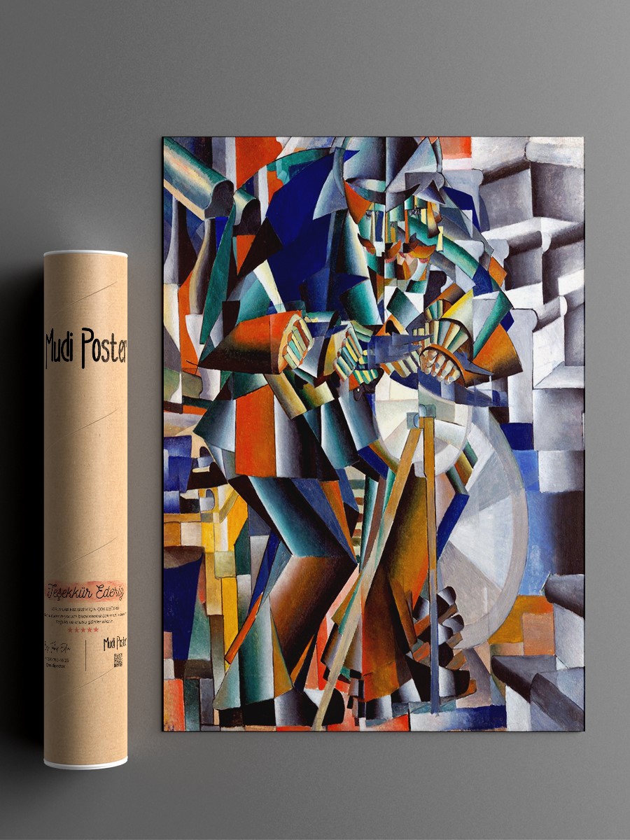 Malevich The Knife Grinder Tablo Sanatsal Ünlü Ressam Poster Çerçevesiz Yüksek Kalite Poster
