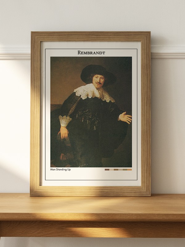Rembrandt Man Standing Up Poster - En İyi Fiyatlarla