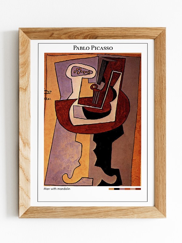 Pablo Picasso Man with mandolin Poster