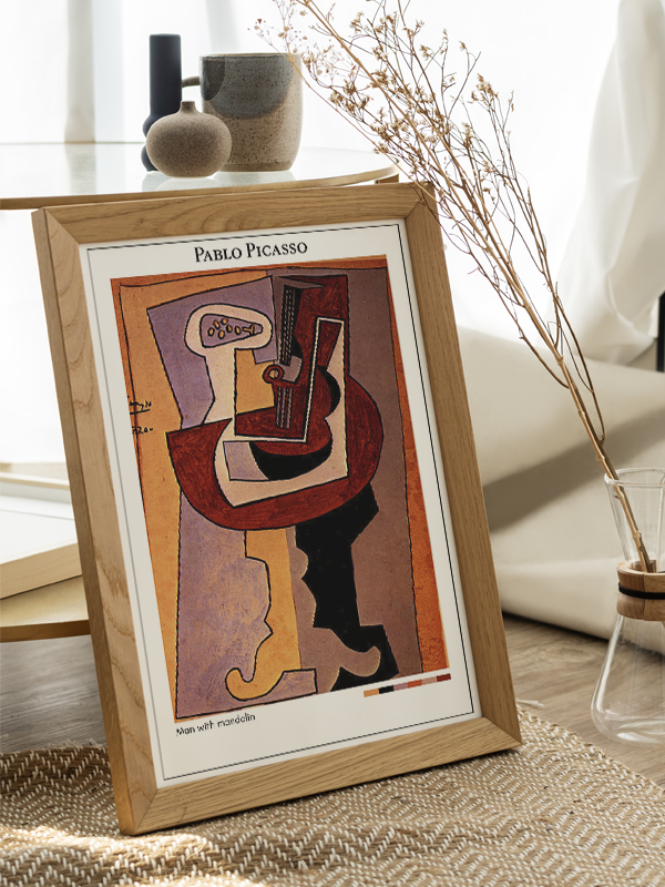 Pablo Picasso Man with mandolin Poster