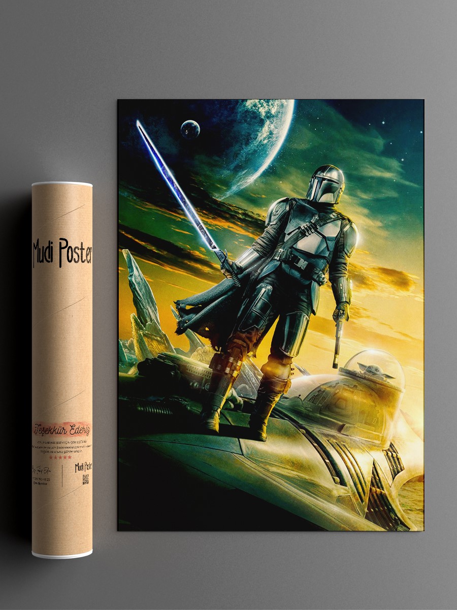 Mandalorian key art Poster, Çerçevesiz Tv Film Poster