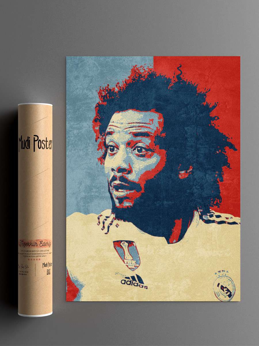 Marcelo Vieira Futbol Poster Çerçevesiz Yüksek Kalite Futbolcu Duvar Poster