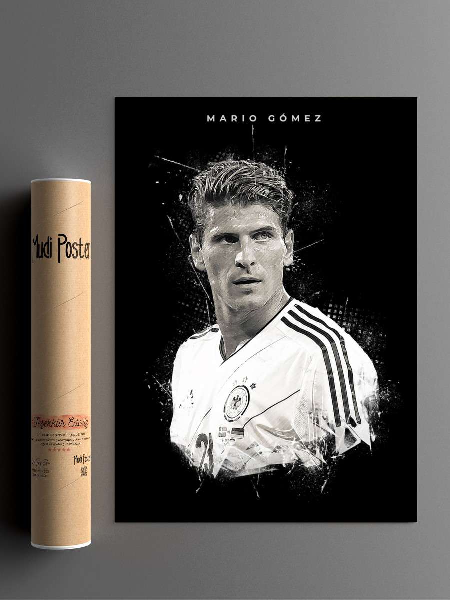 Mario Gomez Futbol Poster Çerçevesiz Yüksek Kalite Futbolcu Duvar Poster