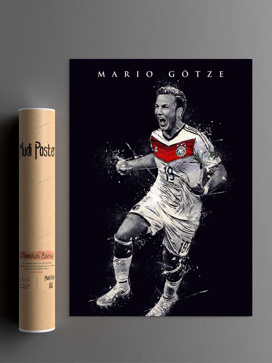 Mario Gotze Futbol Poster Çerçevesiz Yüksek Kalite Futbolcu Duvar Poster