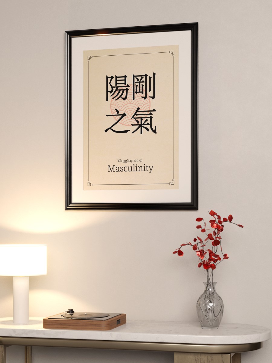 Masculinity China Style Anime Poster Çerçevesiz Yüksek Kalite Anime Duvar Poster