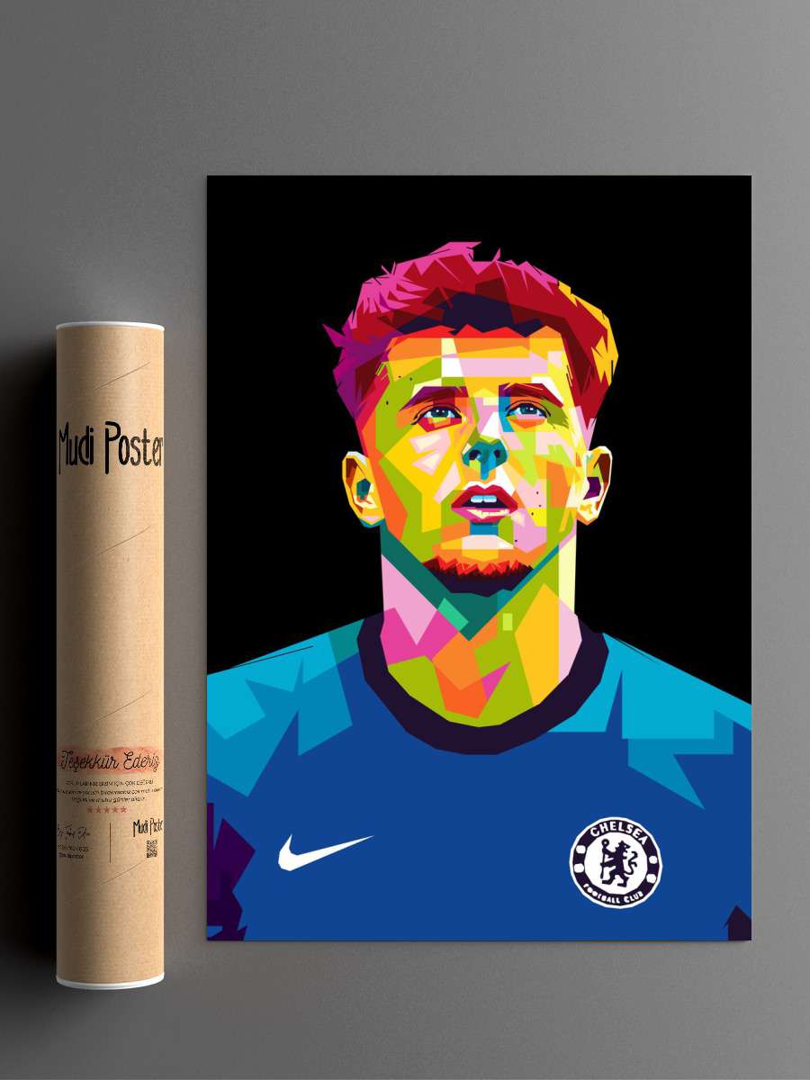mason mount Futbol Poster Çerçevesiz Yüksek Kalite Futbolcu Duvar Poster
