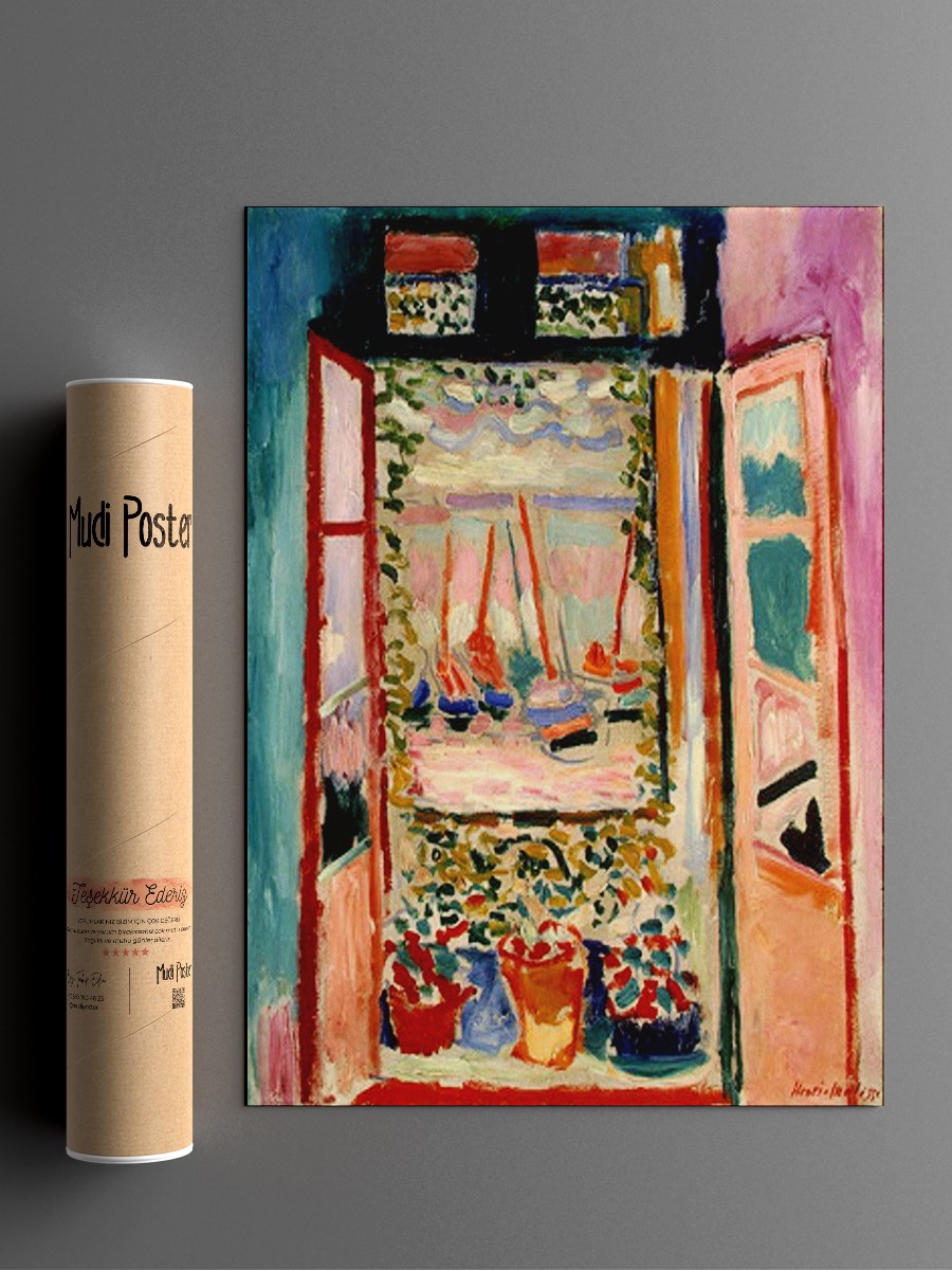 Matisse Open Window Tablo Sanatsal Ünlü Ressam Poster Çerçevesiz Yüksek Kalite Poster