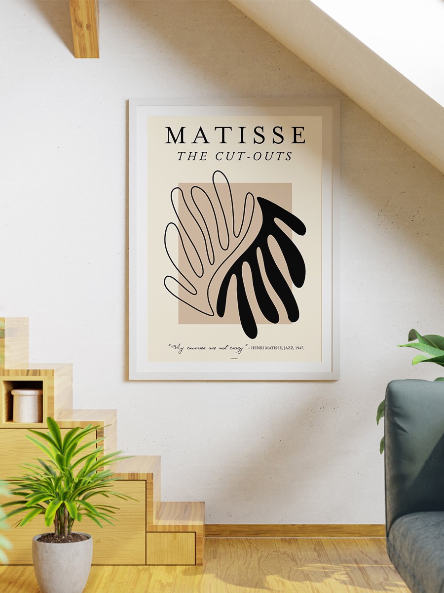 Matisse Soyut Poster Modern Duvar Tablosu Çerçevesiz Poster Salon, Mutfak Ve Ofis Duvar Dekoru