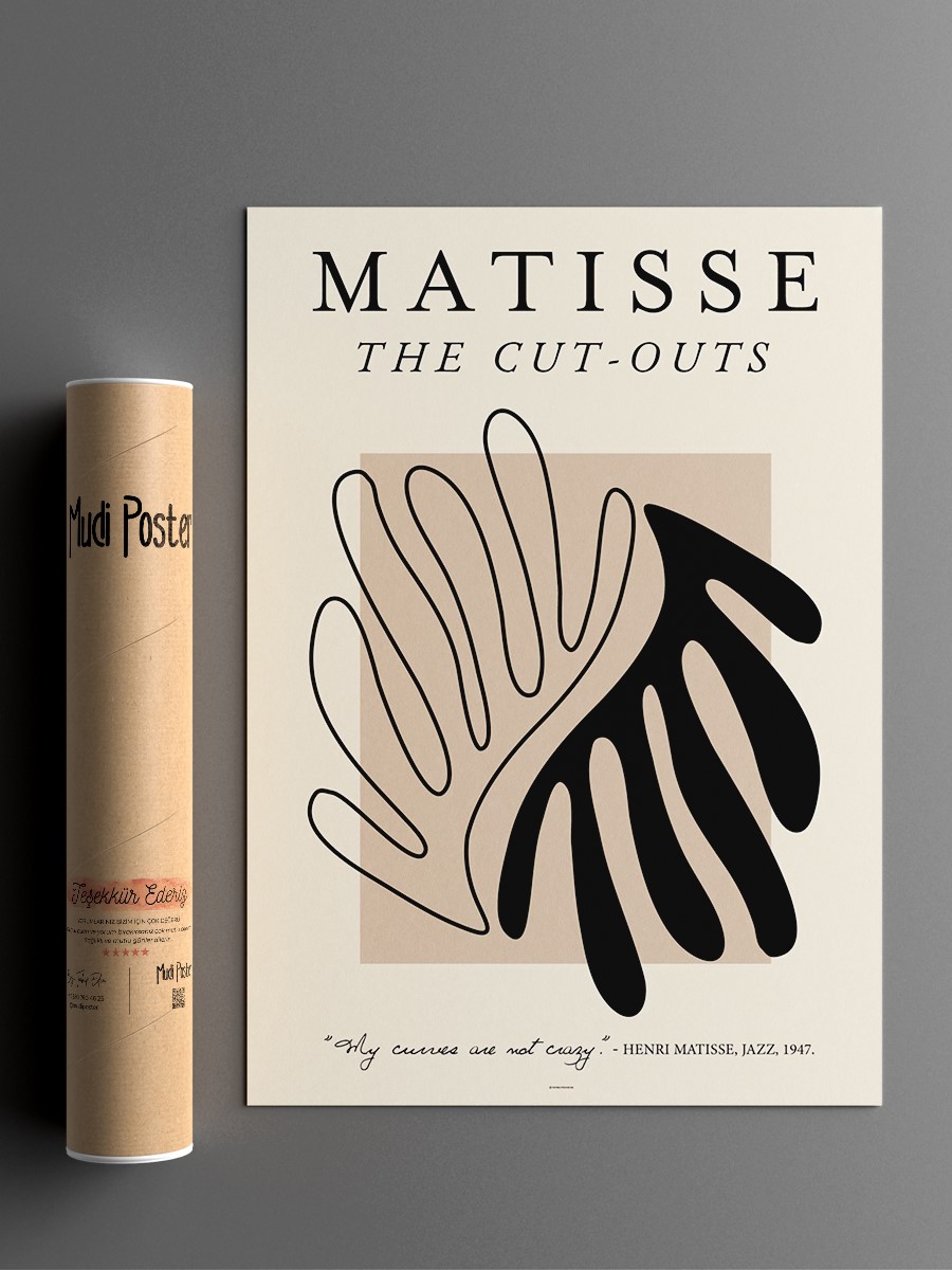 Matisse Soyut Poster Modern Duvar Tablosu Çerçevesiz Poster Salon, Mutfak Ve Ofis Duvar Dekoru