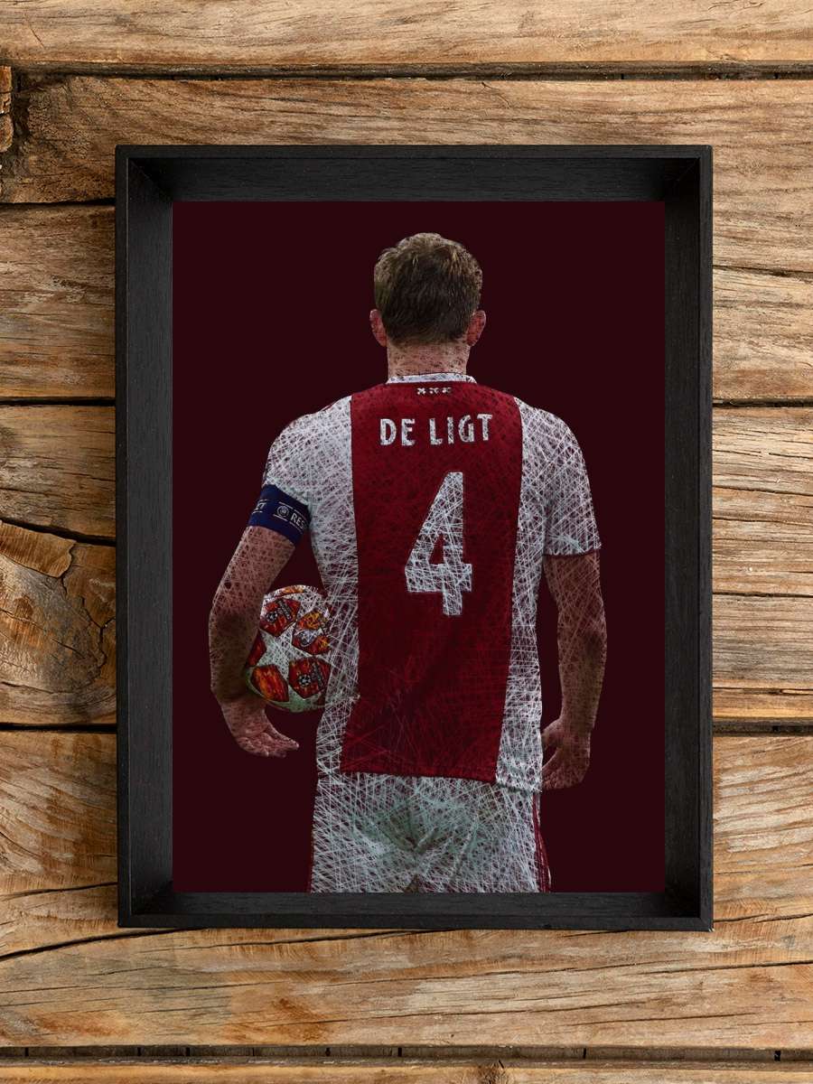 Matthijs de Ligt Futbol Poster Çerçevesiz Yüksek Kalite Futbolcu Duvar Poster