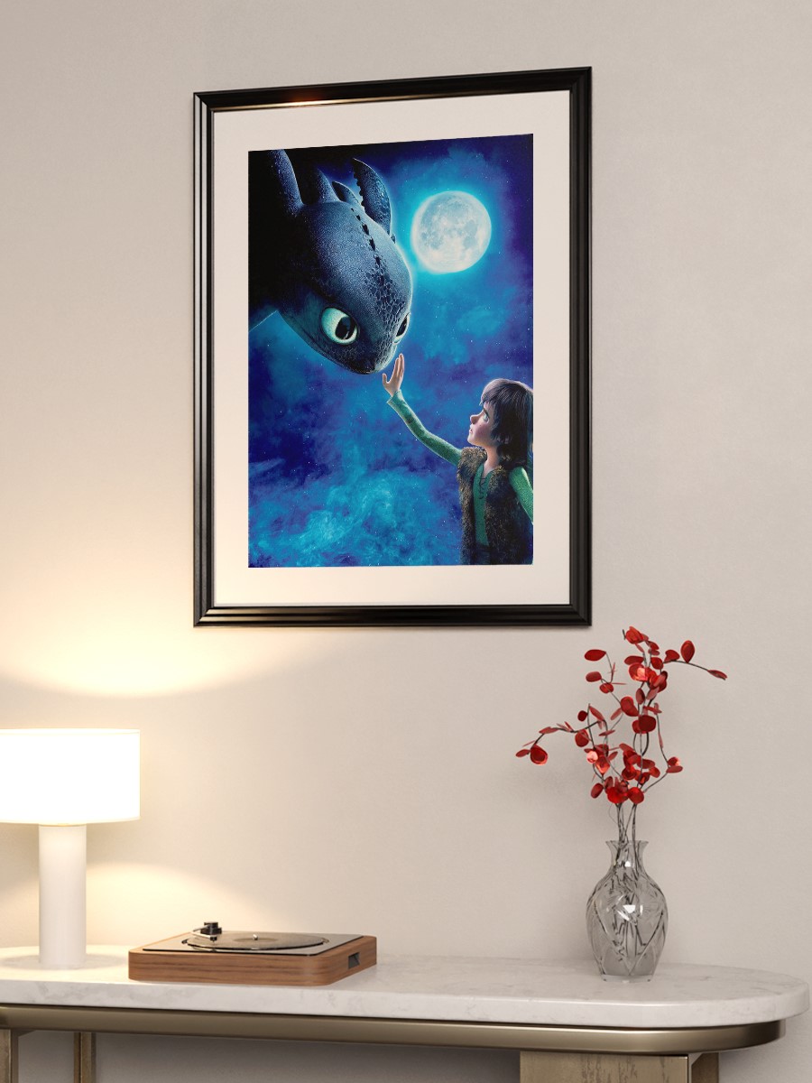 Meeting the Night Fury Poster, Çerçevesiz Tv Film Poster