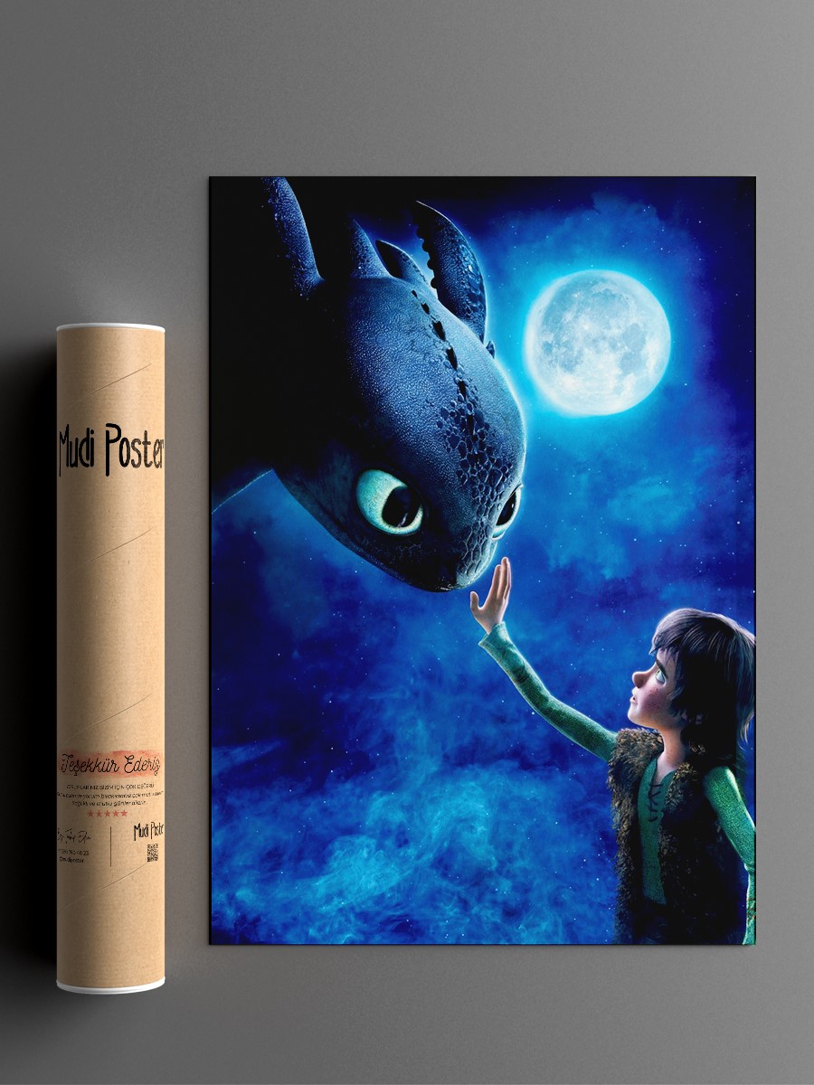 Meeting the Night Fury Poster, Çerçevesiz Tv Film Poster