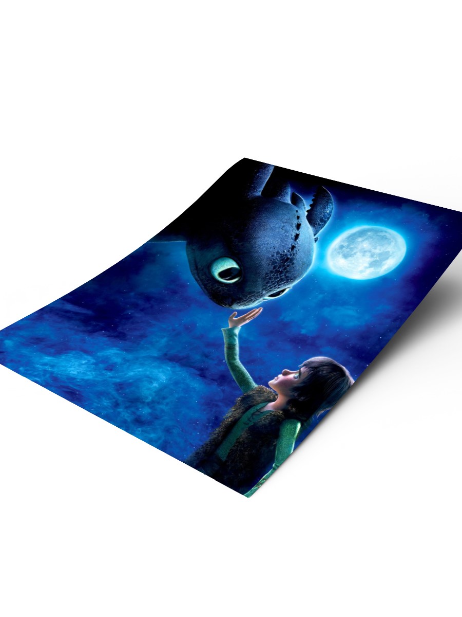 Meeting the Night Fury Poster, Çerçevesiz Tv Film Poster
